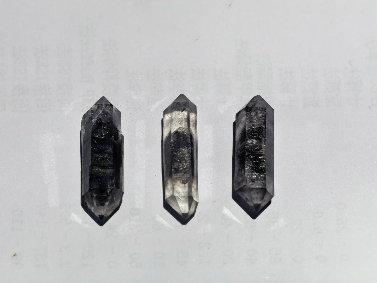 Natural Inclusion Quartz Double Terminated Crystal Set (No.10)