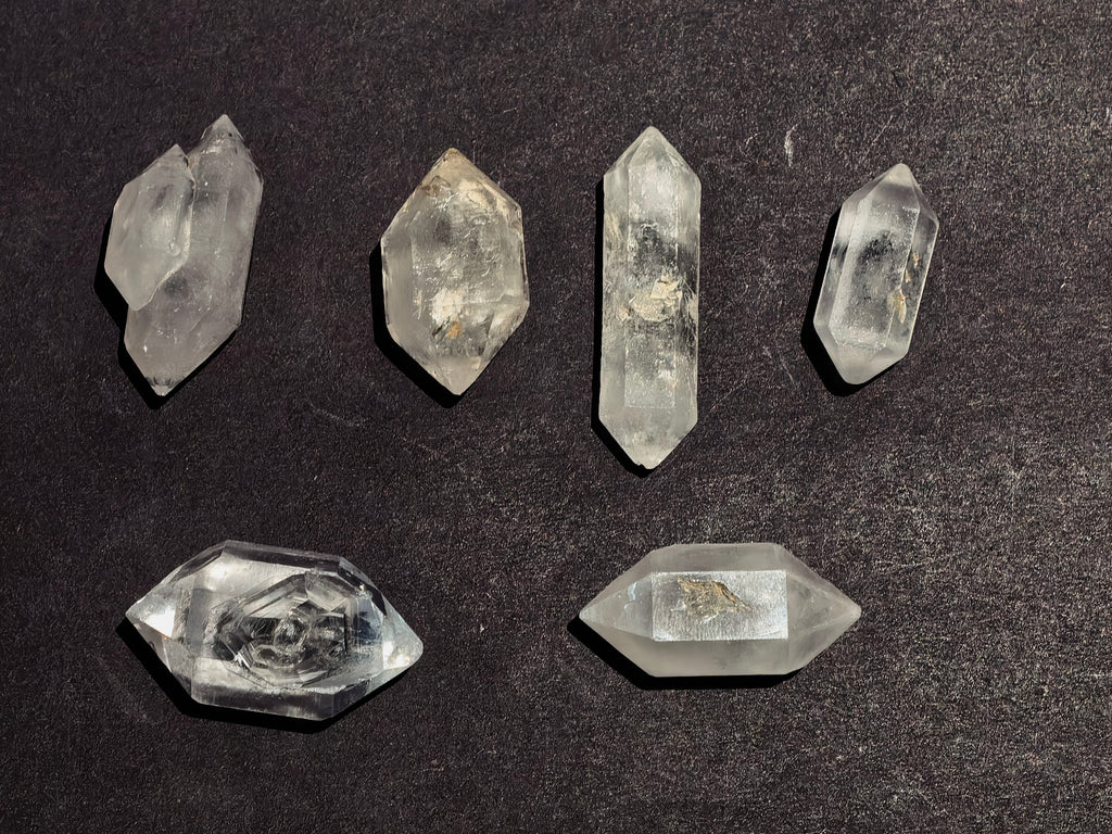 Natural Milky Quartz Double Terminated Crystal Set (No.14)