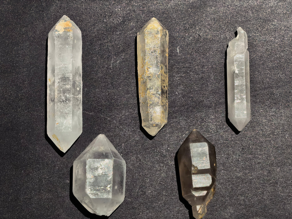 Natural Milky Quartz Double Terminated Crystal Set (No.15)